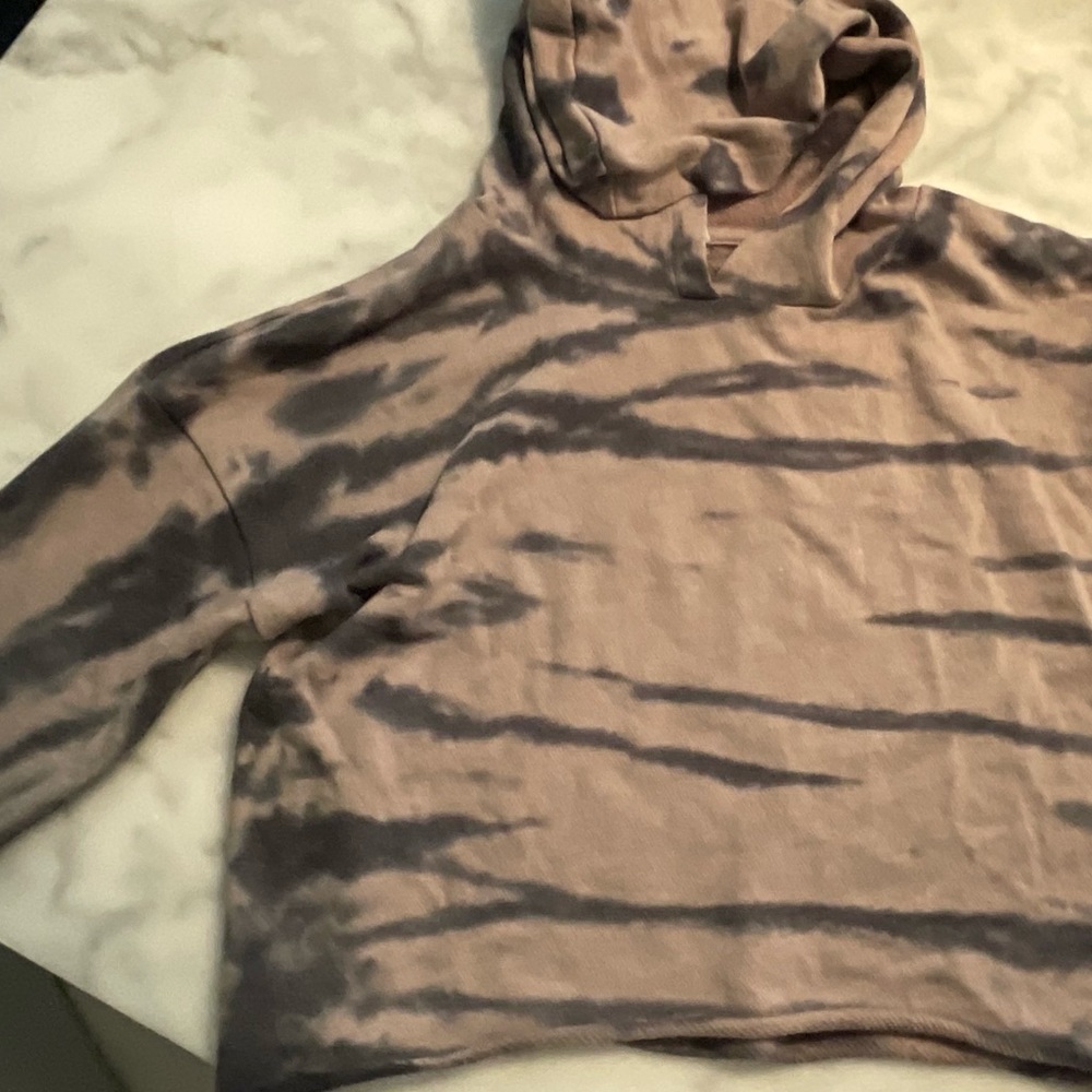 Zella girl Cropped Tie-dye Hoodie